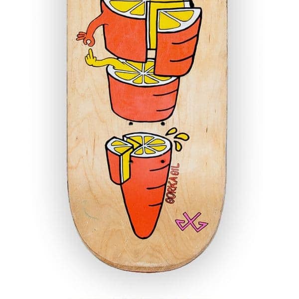 Acid Carrot - tabla de skate pintada a mano - Gorka Gil
