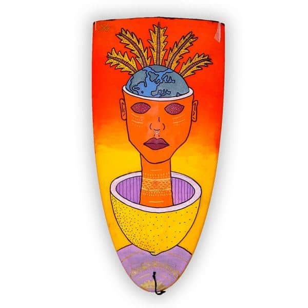 Planet Mind - tabla de surf pintada a mano - Gorka Gil