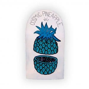 Cosmic Pineapple | tabla de skateboard pintada a mano | Groak Gil
