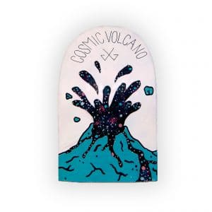 Cosmic Volcano | tabla de skateboard pintada a mano | Gorka Gil