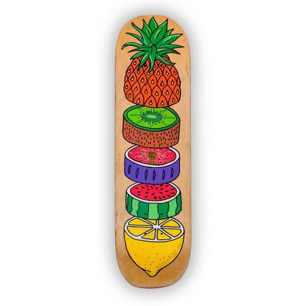 Fruit Chop - tabla de skate pintada a mano - Gorka Gil